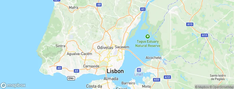 Camarate, Portugal Map