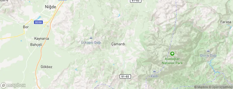 Çamardı, Turkey Map