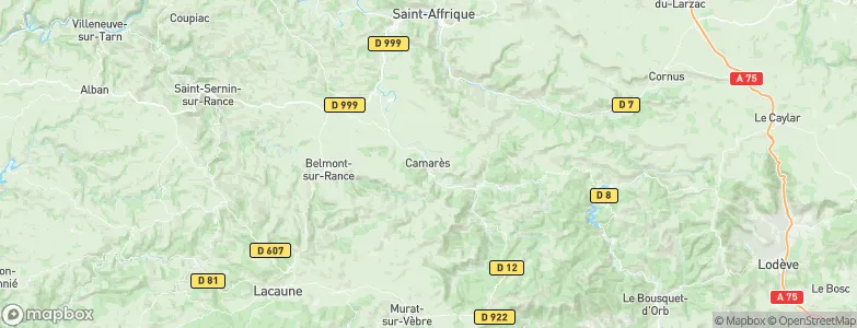 Camarès, France Map
