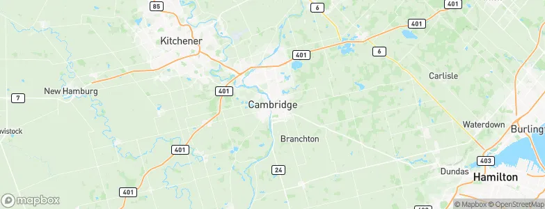 Cambridge, Canada Map