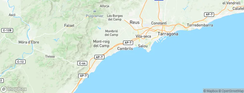 Cambrils, Spain Map