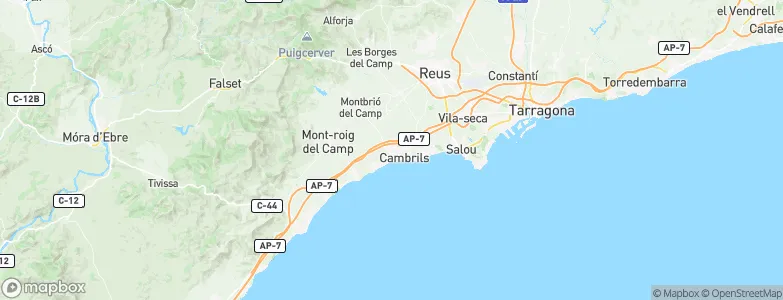 Cambrils, Spain Map
