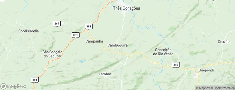 Cambuquira, Brazil Map