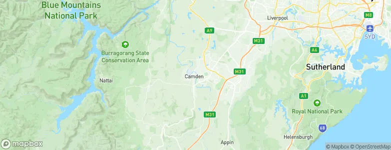 Camden, Australia Map