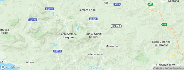 Cammarata, Italy Map