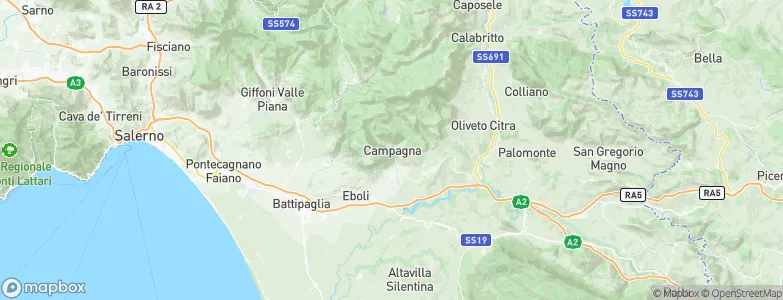 Campagna, Italy Map