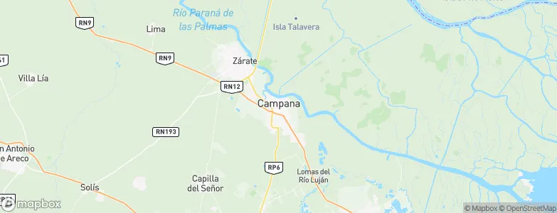 Campana, Argentina Map