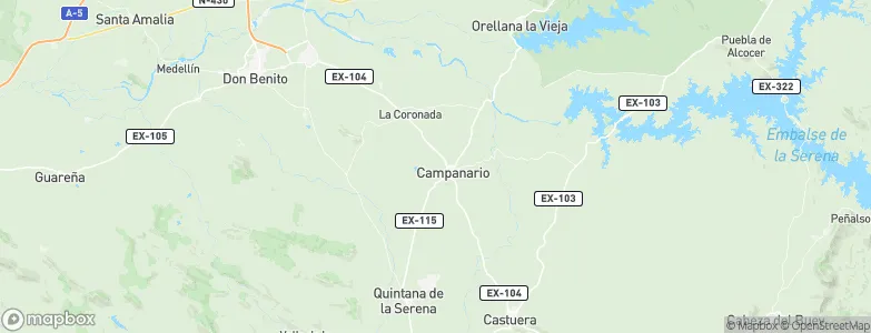 Campanario, Spain Map