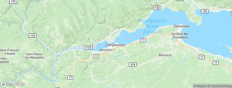 Campbellton, Canada Map