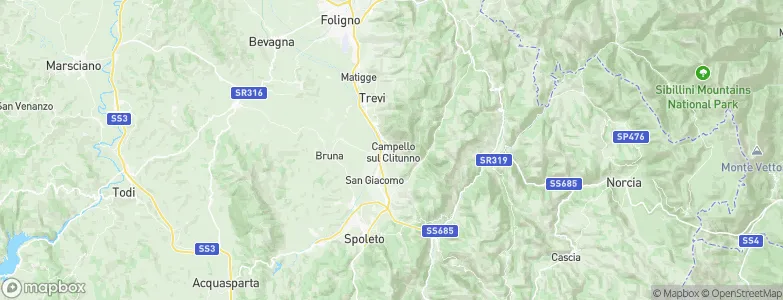 Campello sul Clitunno, Italy Map