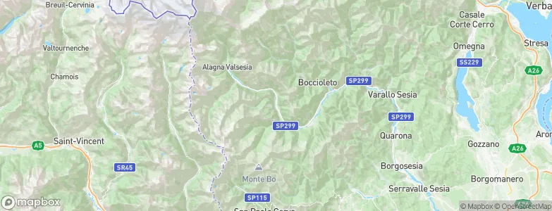 Campertogno, Italy Map