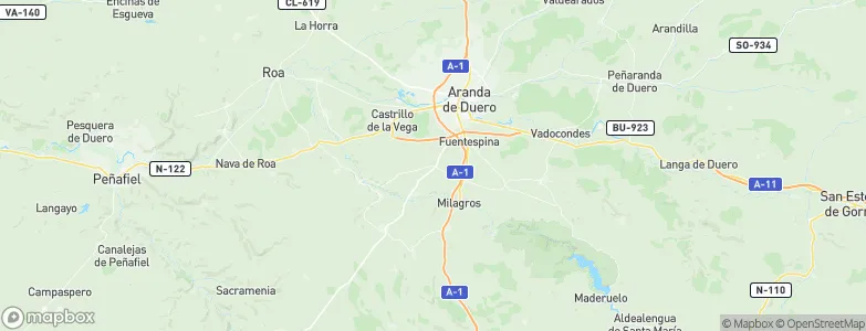 Campillo de Aranda, Spain Map