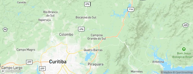 Campina Grande do Sul, Brazil Map