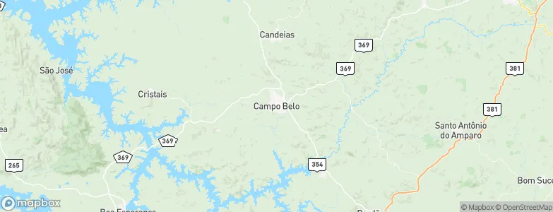 Campo Belo, Brazil Map