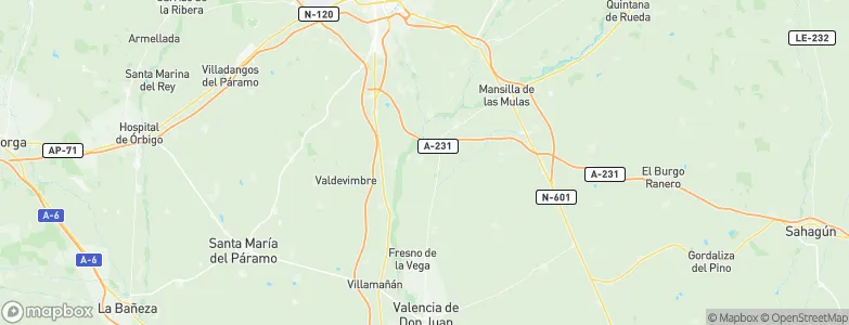 Campo de Villavidel, Spain Map