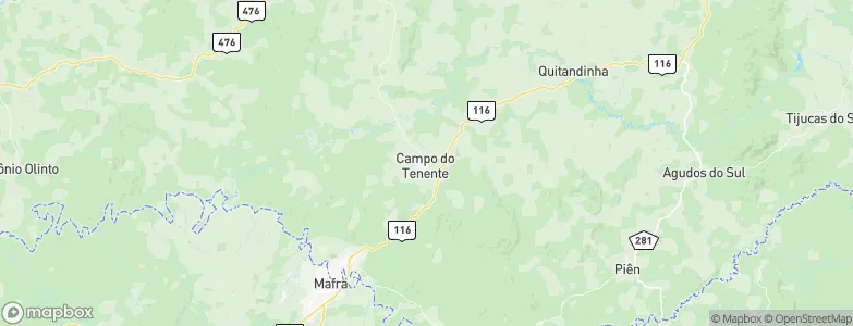 Campo do Tenente, Brazil Map