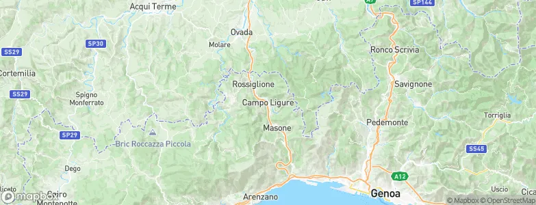 Campo Ligure, Italy Map