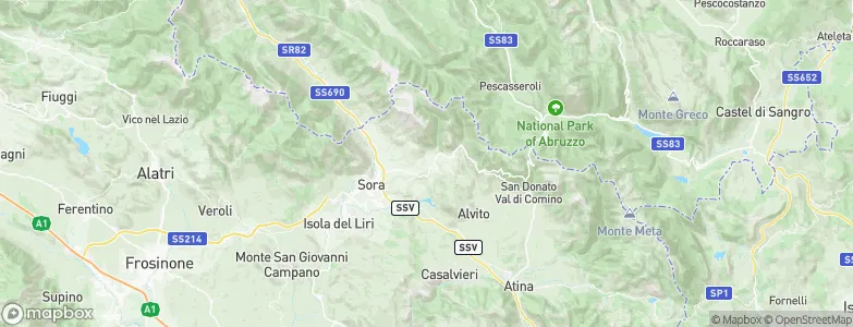 Campoli Appennino, Italy Map