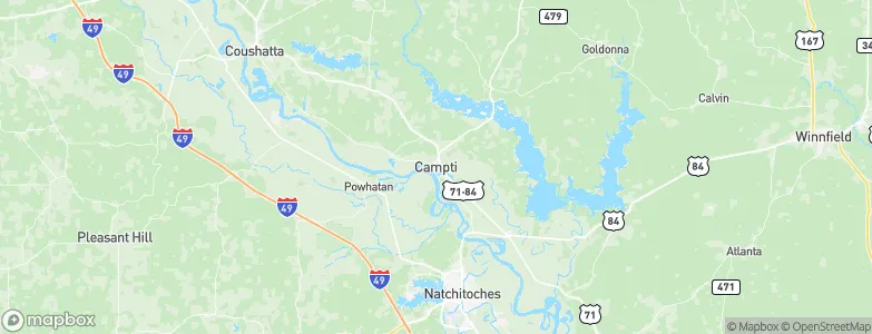 Campti, United States Map