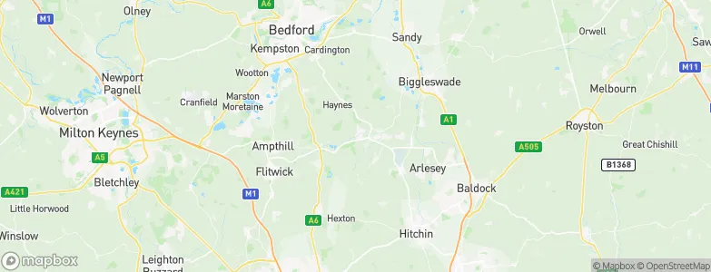 Campton and Chicksands, United Kingdom Map