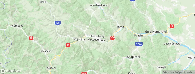 Campulung Moldovenesc, Romania Map