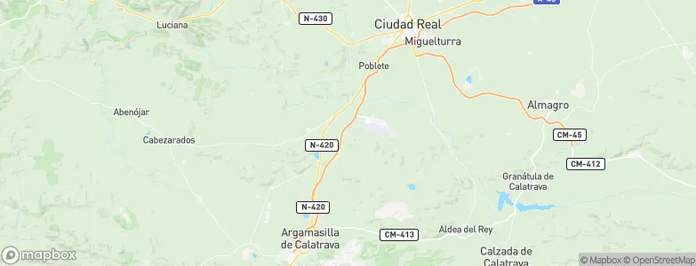 Cañada de Calatrava, Spain Map