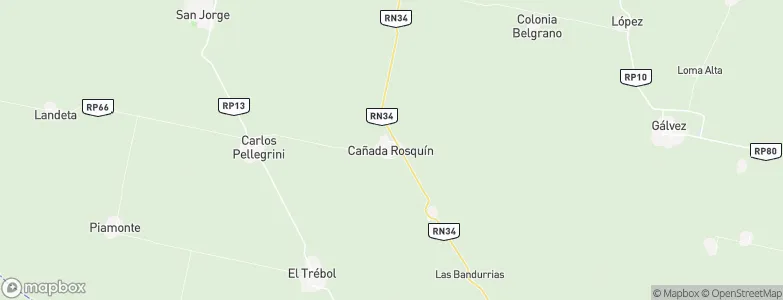 Cañada Rosquín, Argentina Map