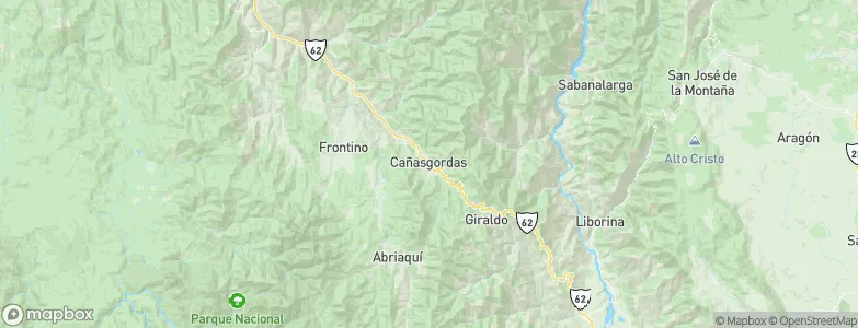 Cañasgordas, Colombia Map