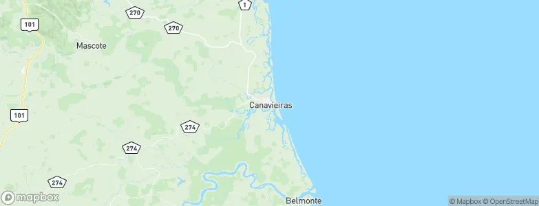 Canavieiras, Brazil Map