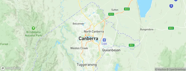 Canberra, Australia Map