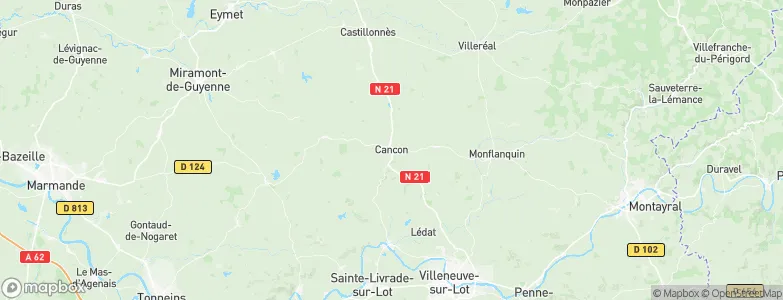 Cancon, France Map