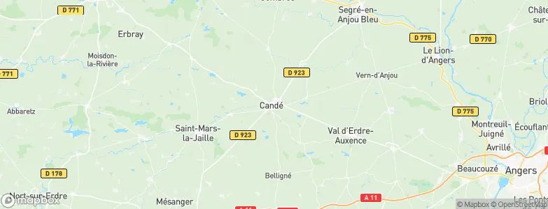 Candé, France Map
