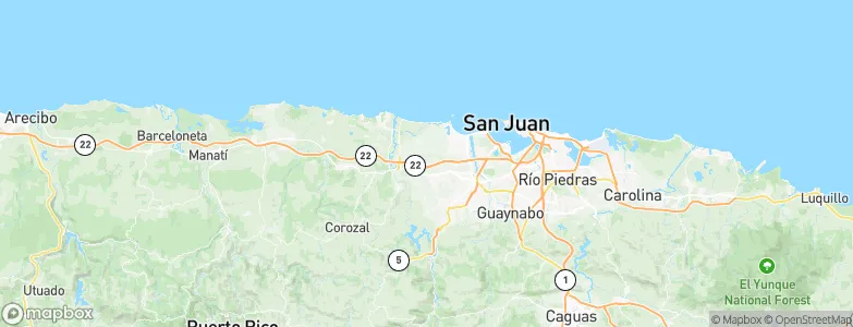 Candelaria Arenas, Puerto Rico Map