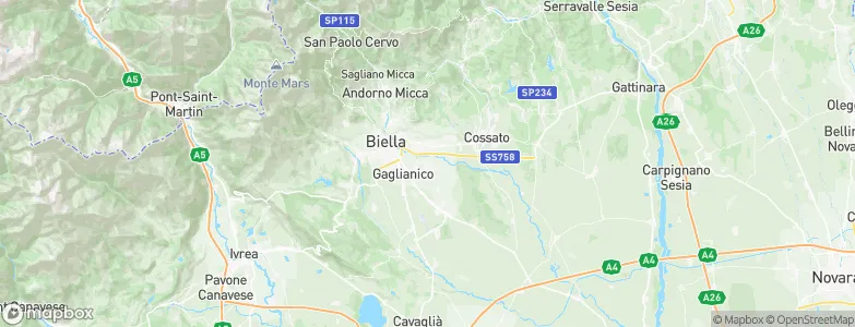 Candelo, Italy Map
