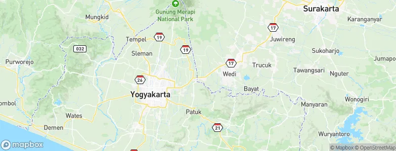 Candi Prambanan, Indonesia Map