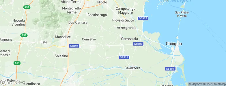 Candiana, Italy Map
