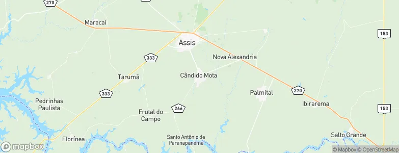 Cândido Mota, Brazil Map