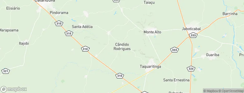 Cândido Rodrigues, Brazil Map