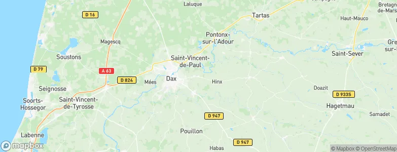 Candresse, France Map
