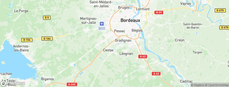 Canéjan, France Map