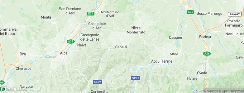 Canelli, Italy Map