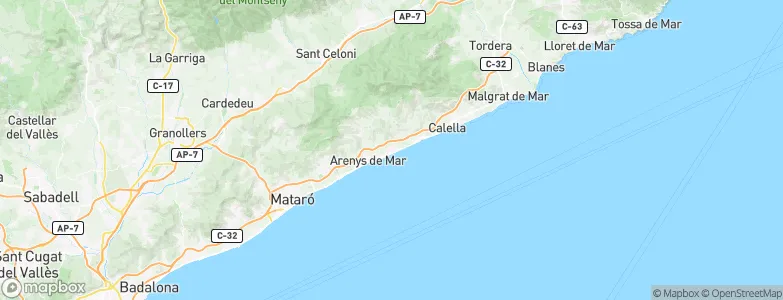 Canet de Mar, Spain Map