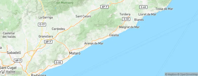 Canet de Mar, Spain Map