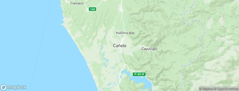 Cañete, Chile Map