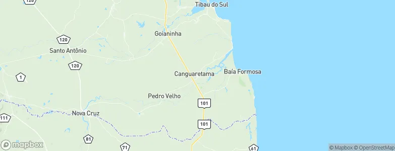 Canguaretama, Brazil Map