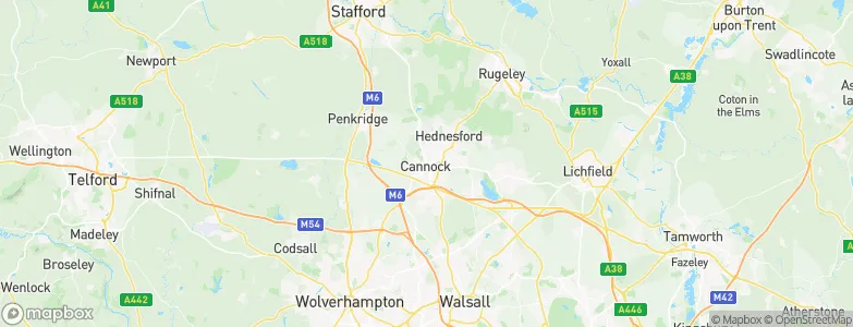 Cannock, United Kingdom Map