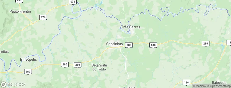 Canoinhas, Brazil Map