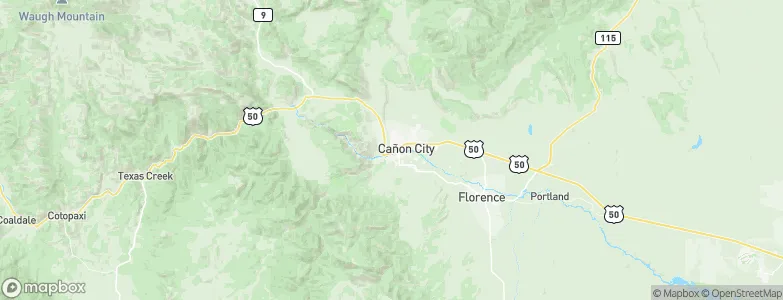 Cañon City, United States Map