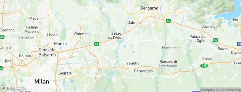 Canonica d'Adda, Italy Map