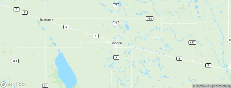 Canora, Canada Map